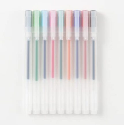 MUJI Gel Ink Ballpoint Pens 0.38mm 9-colors Pack